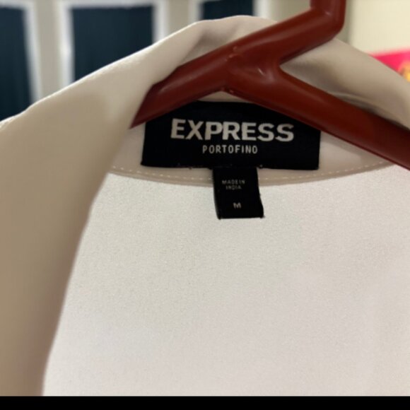 Express Sheer White Blouse - Picture 4 of 4